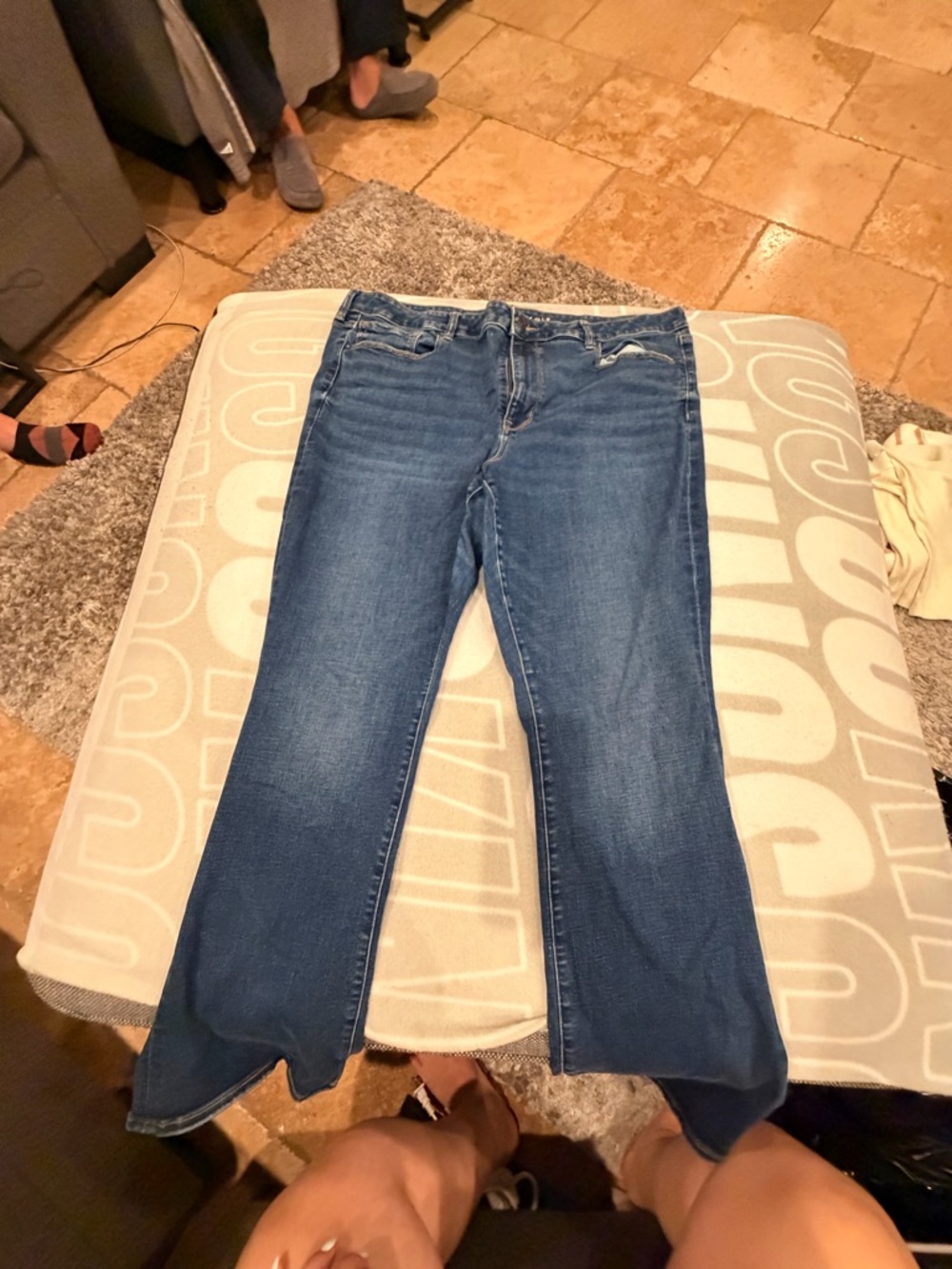 American Eagle Outfitters Mid Blue Flare Jeans